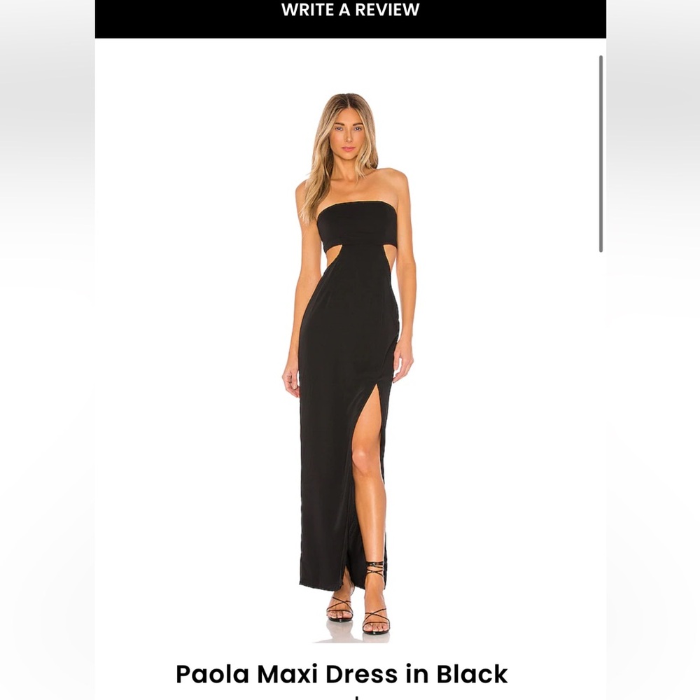 superdown Black Strapless Maxi Dress